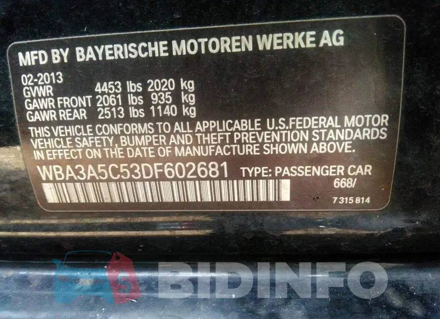 WBA3A5C53DF602681 Photo# 9