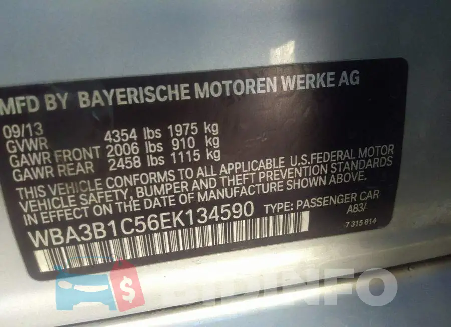 WBA3B1C56EK134590 Photo# 9
