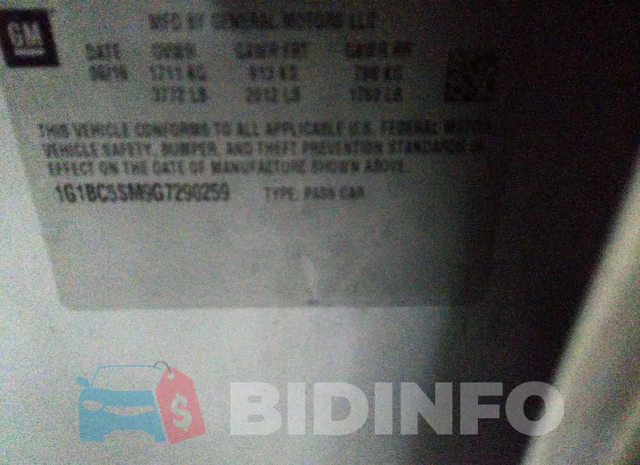 1G1BC5SM9G7290259 Photo# 9