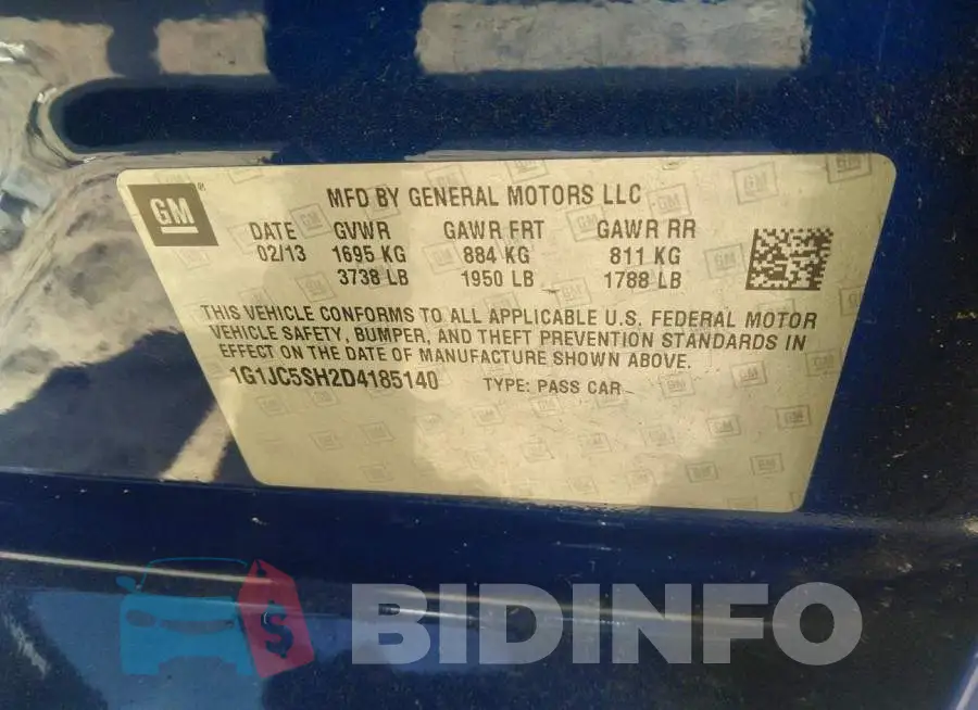 1G1JC5SH2D4185140 Photo# 9