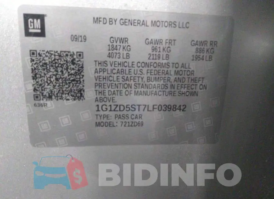 1G1ZD5ST7LF039842 Photo# 9