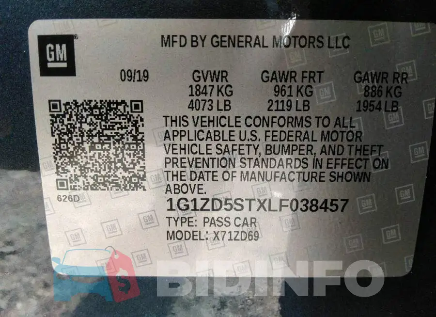 1G1ZD5STXLF038457 Photo# 9