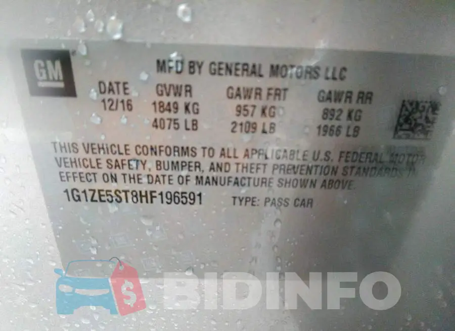 1G1ZE5ST8HF196591 Photo# 9