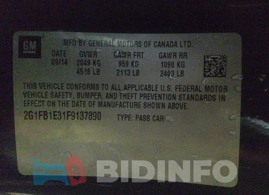 2G1FB1E31F9137890 Photo# 9