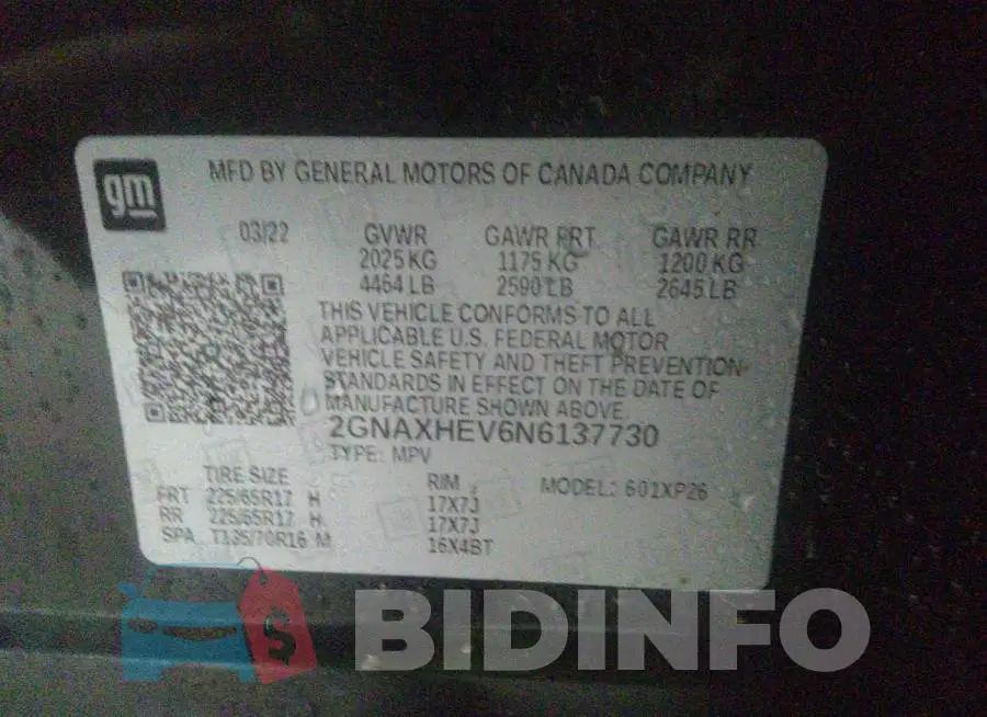 2GNAXHEV6N6137730 Photo# 9
