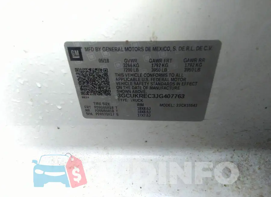 3GCUKREC3JG407763 Photo# 9