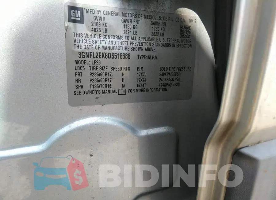 3GNFL2EK8DS518886 Photo# 9
