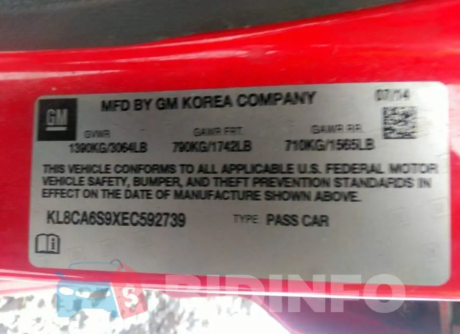 KL8CA6S9XEC592739 Photo# 9