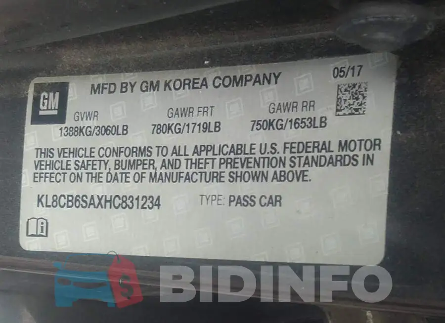 KL8CB6SAXHC831234 Photo# 9