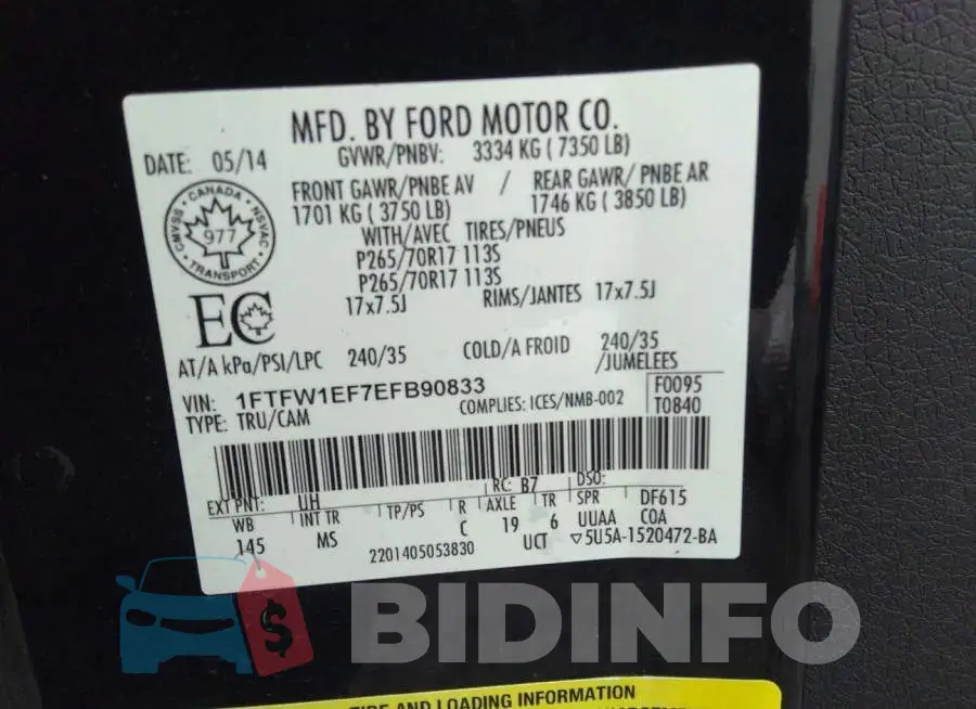 1FTFW1EF7EFB90833 Photo# 9