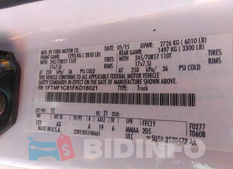 1FTMF1C81FKD18021 Photo# 8