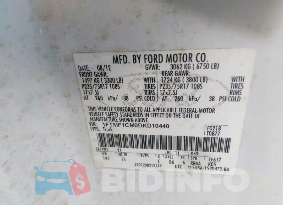 1FTMF1CM0DKD10440 Photo# 9