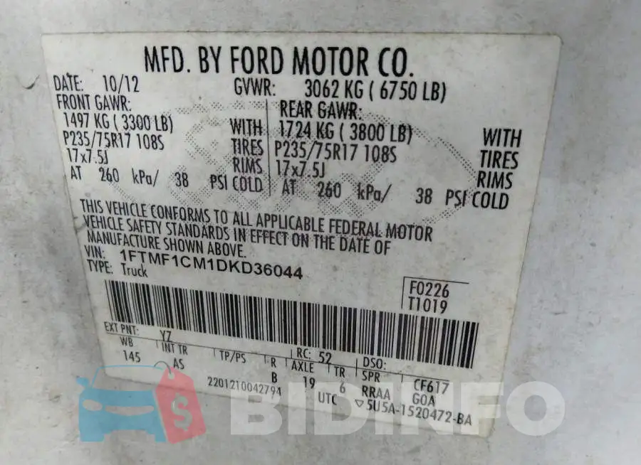 1FTMF1CM1DKD36044 Photo# 9