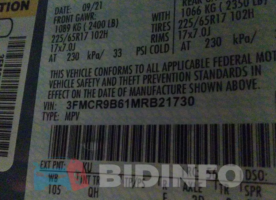 3FMCR9B61MRB21730 Photo# 9
