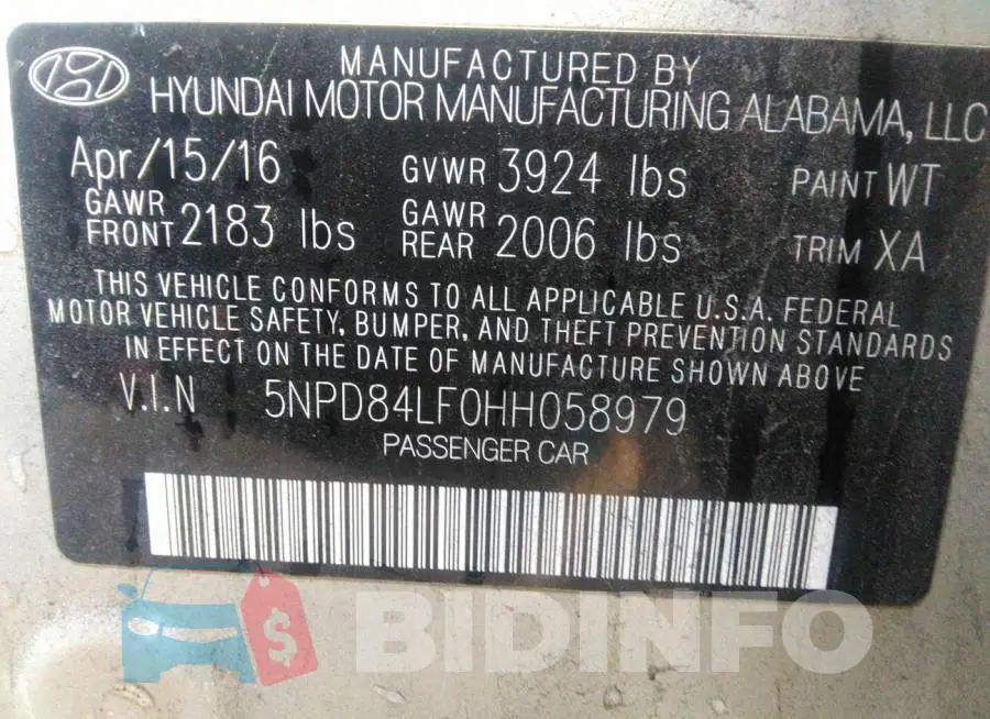 5NPD84LF0HH058979 Photo# 9