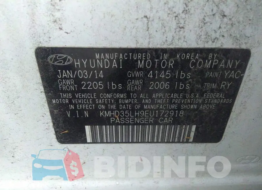 KMHD35LH9EU172918 Photo# 9