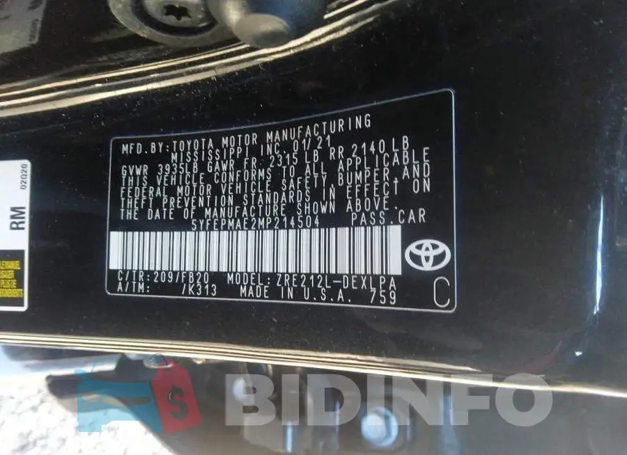 5YFEPMAE2MP214504 Photo# 9