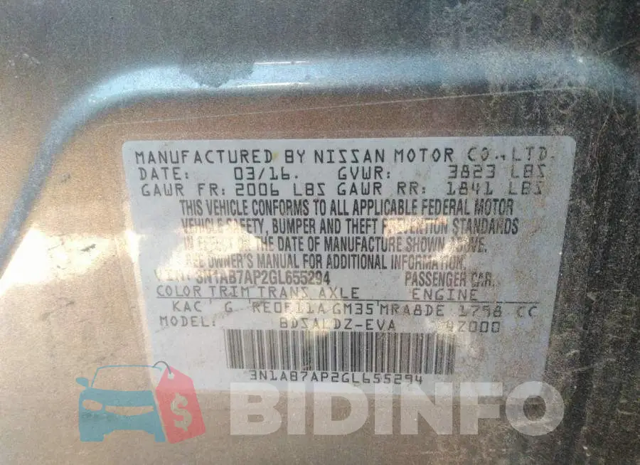 3N1AB7AP2GL655294 Photo# 9