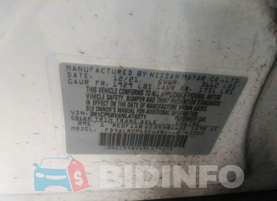 3N1CP5BV4NL474271 Photo# 9