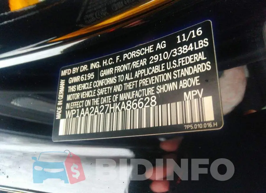 WP1AA2A27HKA86628 Photo# 9