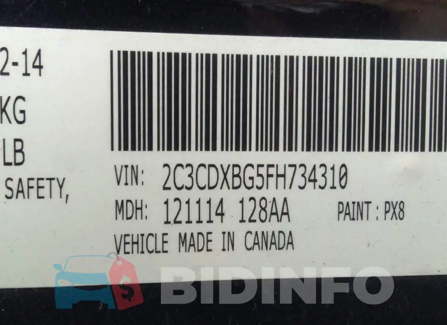 2C3CDXBG5FH734310 Photo# 9