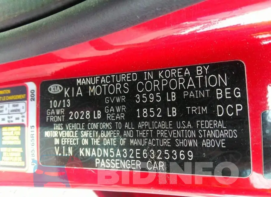 KNADN5A32E6325369 Photo# 9