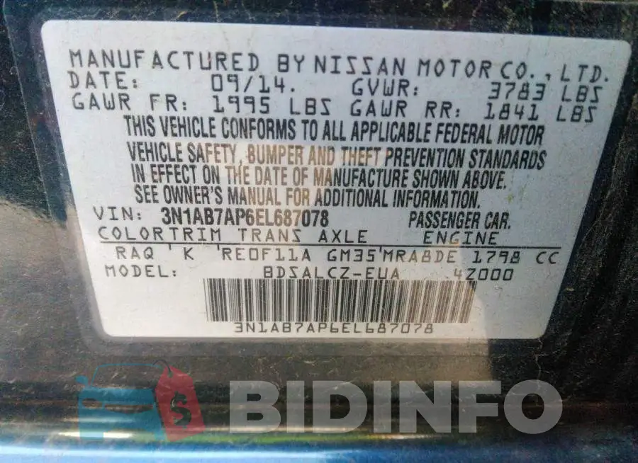 3N1AB7AP6EL687078 Photo# 9