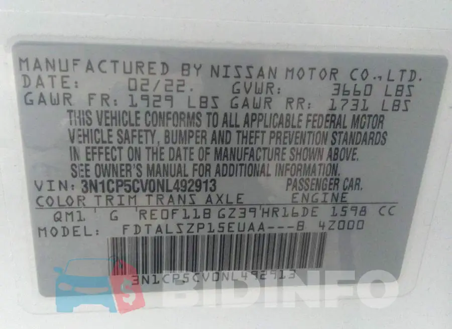 3N1CP5CV0NL492913 Photo# 9