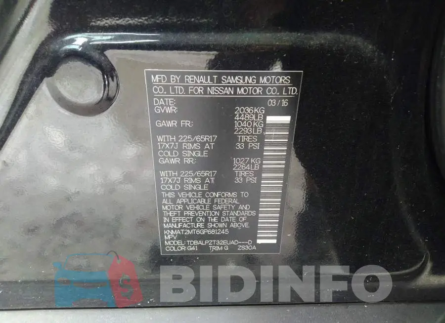 KNMAT2MT6GP681245 Photo# 9
