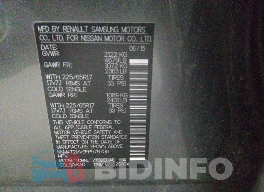 KNMAT2MV9FP578708 Photo# 9