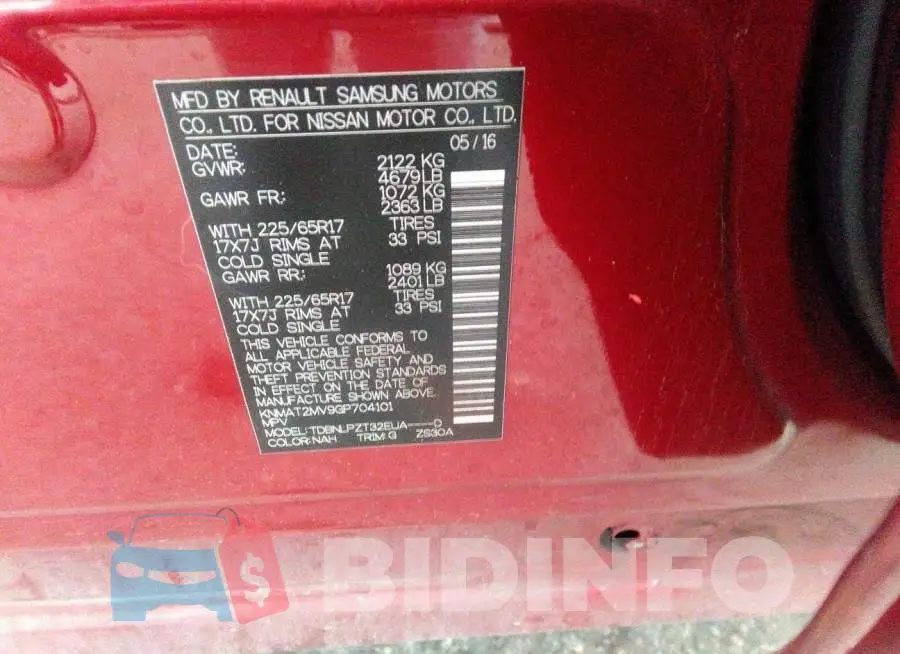 KNMAT2MV9GP704101 Photo# 9