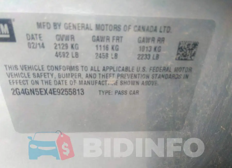 2G4GN5EX4E9255813 Photo# 9