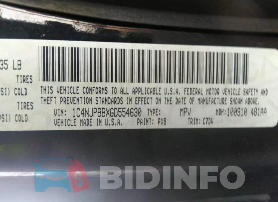 1C4NJPBBXGD554630 Photo# 9