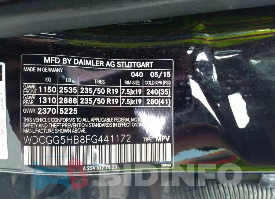 WDCGG5HB8FG441172 Photo# 9