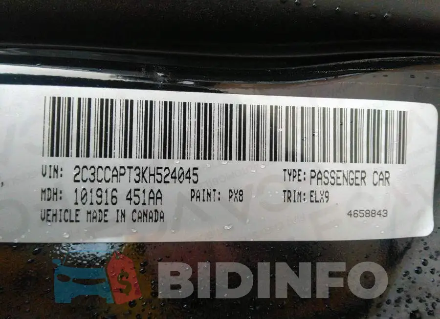 2C3CCAPT3KH524045 Photo# 9