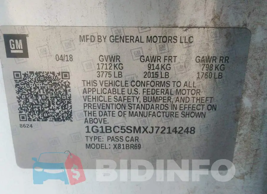 1G1BC5SMXJ7214248 Photo# 9