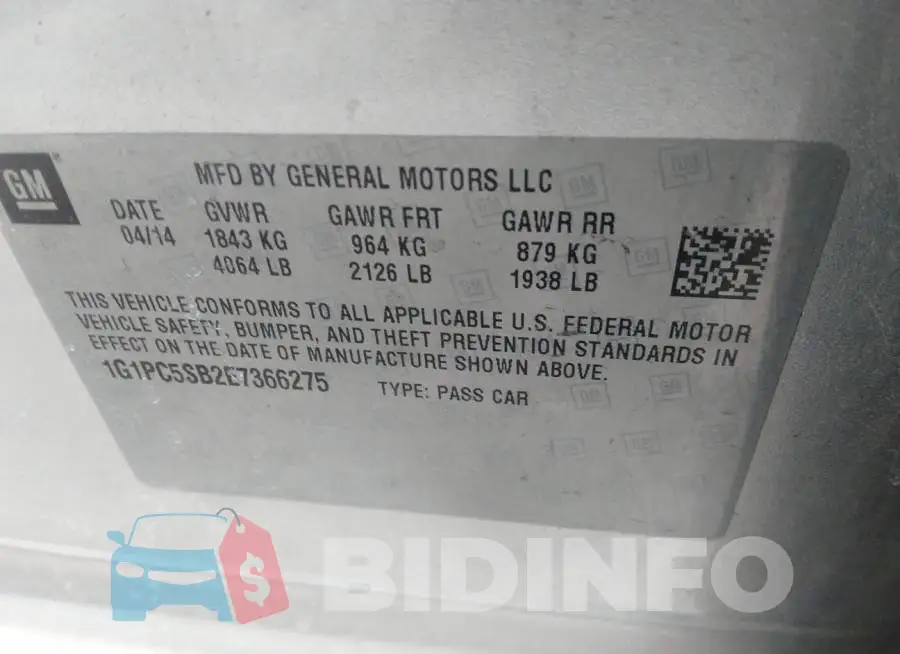 1G1PC5SB2E7366275 Photo# 9