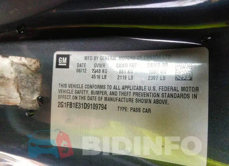 2G1FB1E31D9109794 Photo# 9