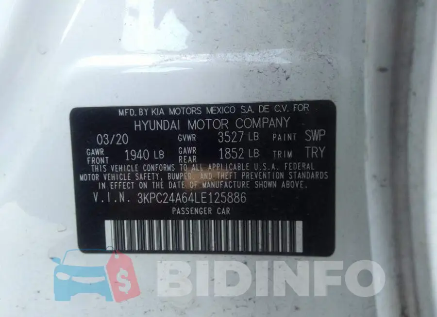 3KPC24A64LE125886 Photo# 9
