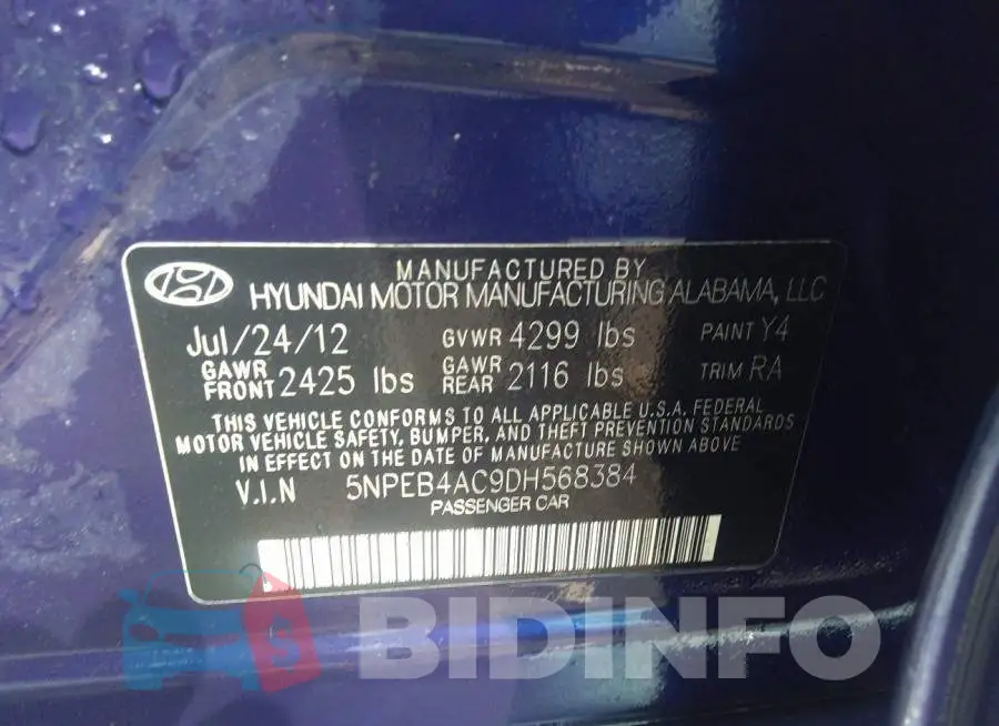 5NPEB4AC9DH568384 Photo# 9