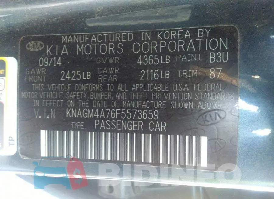 KNAGM4A76F5573659 Photo# 9