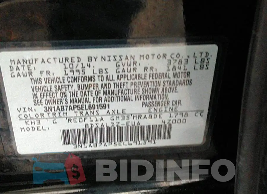 3N1AB7AP5EL691591 Photo# 9