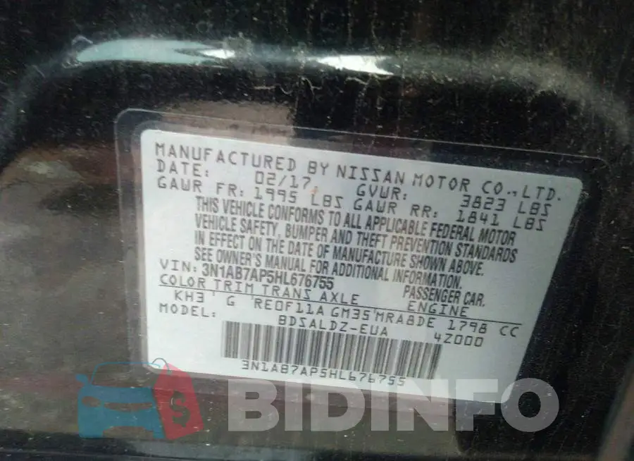 3N1AB7AP5HL676755 Photo# 9