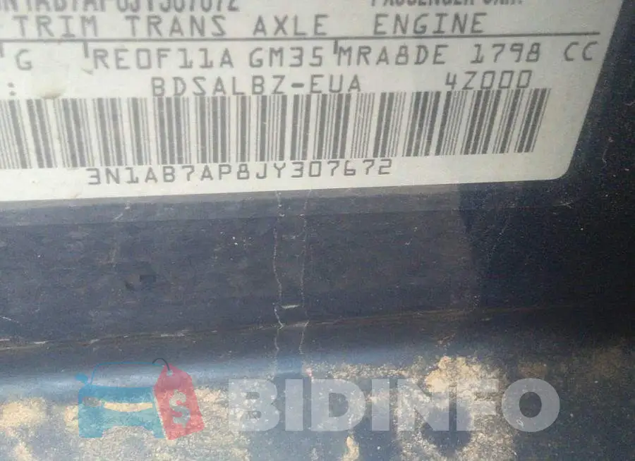 3N1AB7AP8JY307672 Photo# 9