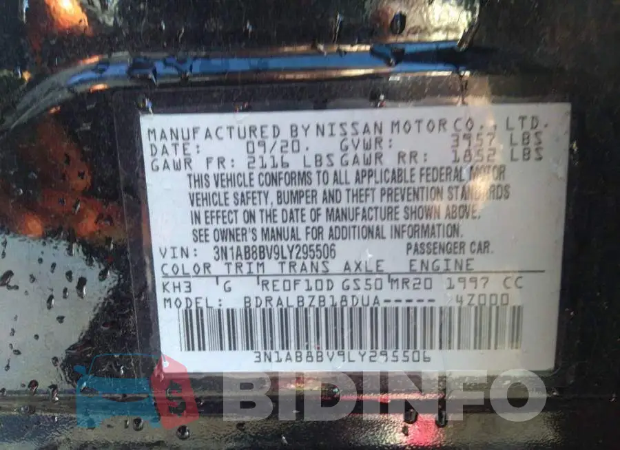 3N1AB8BV9LY295506 Photo# 9