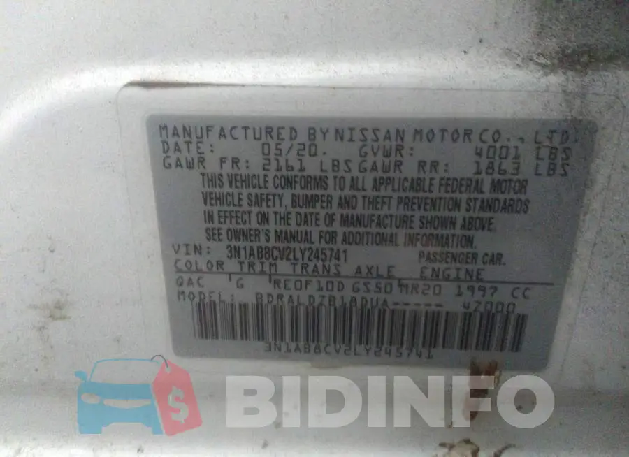 3N1AB8CV2LY245741 Photo# 9