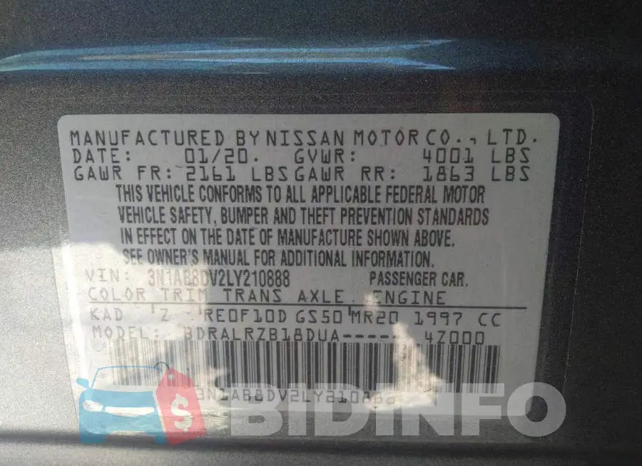 3N1AB8DV2LY210888 Photo# 9
