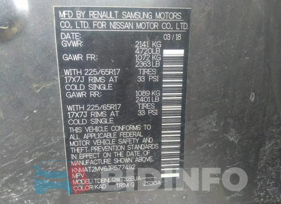 KNMAT2MV6JP577492 Photo# 9