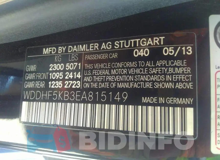 WDDHF5KB3EA815149 Photo# 9