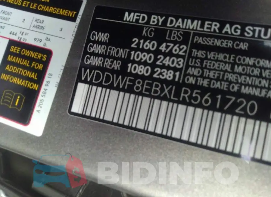 WDDWF8EBXLR561720 Photo# 9